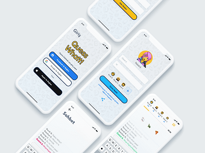 Word Guess Game - Mobile 2d 3d abstract adobexd animation chat dailyui design emoji figma game illustration login logo minimal mobile shadow sketch ui ux