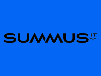 Summus Blue Logo Design black blue background brand brand identity branding creative design logo logo design logo mark logotype modern modern design summus summus it typo typography typography design visual identity white