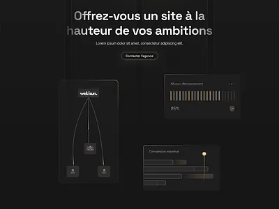 French lanfing page with gold asset conversion gold style landing page ui ux