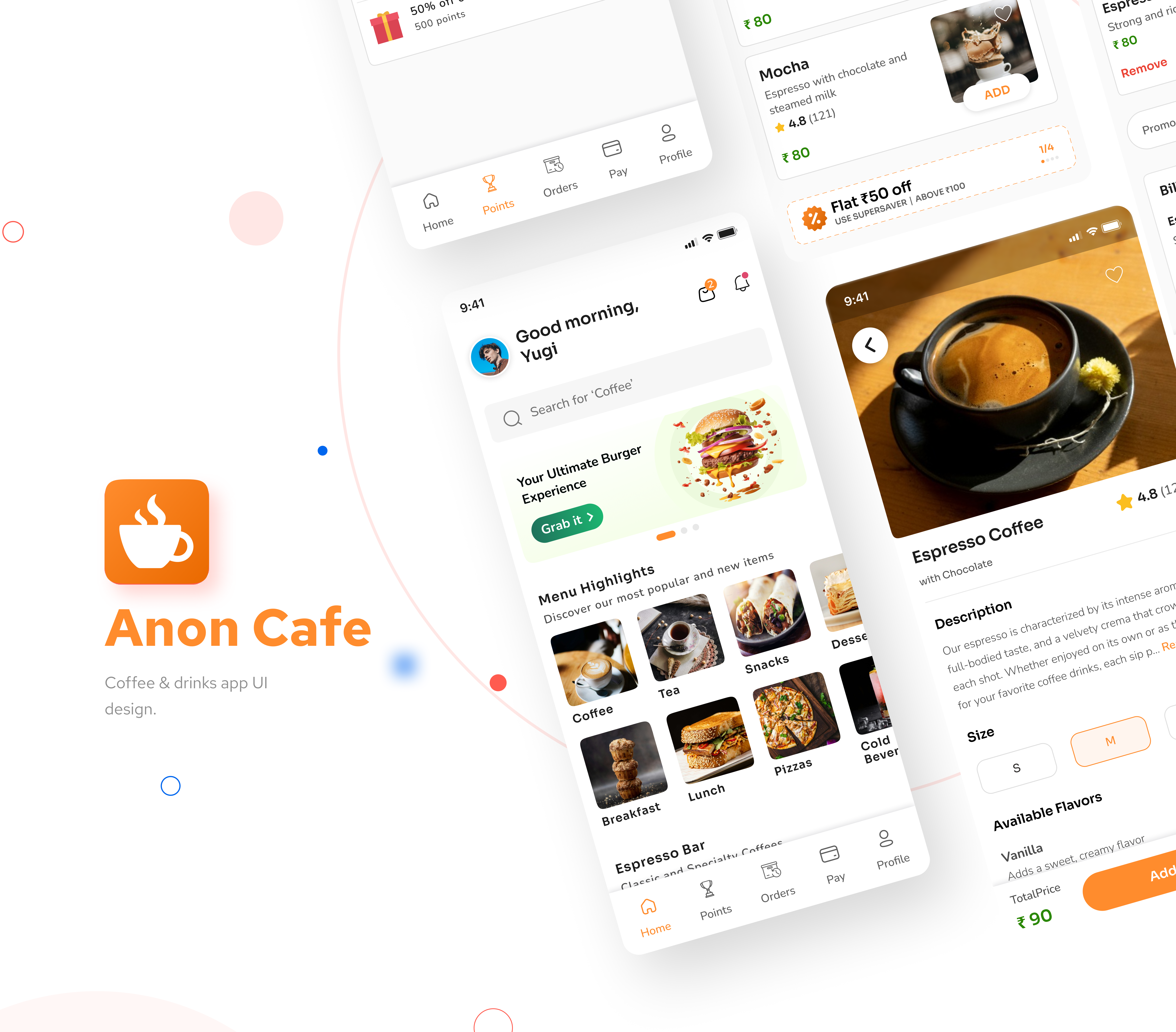 Café App Case Study appdesign cafeapp designprocess foodapp interactiondesign minimaldesign mobileappdesign restaurantapp uicomponents uiux userflow uxcasestudy uximprovements uxresearch uxtrends wireframes