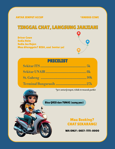 FLYER ANTAR JEMPUT ACCUP animation branding graphic design