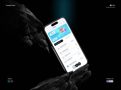 Package Tracker Mobile App - UX/UI Design appdesign deliveryapp mobileapp packagetracker parcel uiux userinterface
