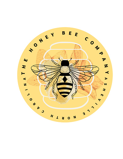 The Honey Bee Company Logo branding digital marketing illustration logo social media design