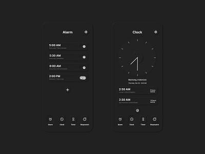 Dark Neumorphism Clock clock dailyui design designapplication ui