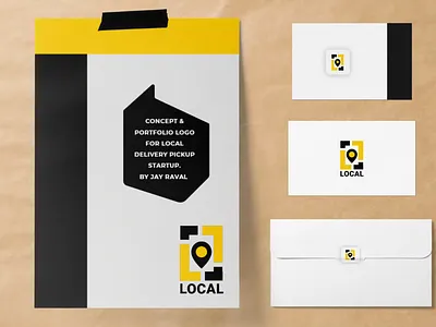 Concept logo of Local Delivery App branding graphic design illustrator logo mockup