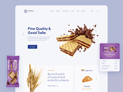 Koning - Landing concept food industry foodindustry responsivedesign sketch ui uiux