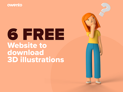 6 FREE Website to download 3D Illustrations 💥 2d 3d 3d art 3dillustrations art digital art illustration illustration art illustrations illustrator inspiration minimal modern render simple tip tips unique vector website