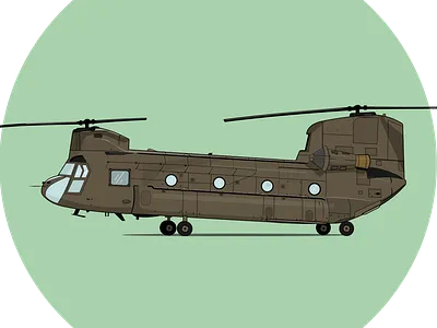 Boeing CH-47 Chinook airs aviation helicopters illustration plane