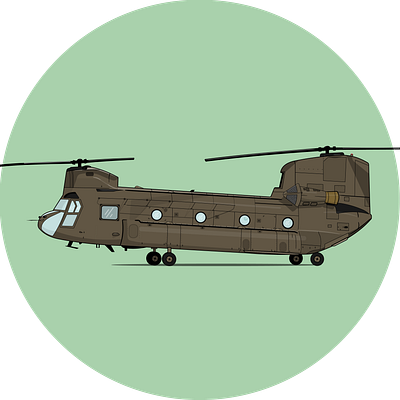 Boeing CH-47 Chinook airs aviation helicopters illustration plane