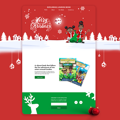 Exploring London Book Christmas Theme 2019 (Landing Page) 3d animation app branding design graphic design illustration landing landing page logo mobile motion graphics presentation product product design ui ux ux design website xd