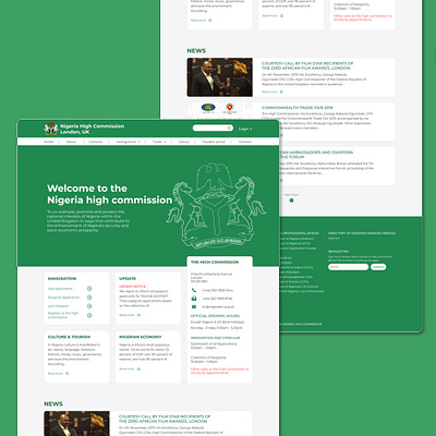 Nigeria High Commission Website Redesign Concept 3d animation app branding design graphic design illustration logo mobile motion graphics ui website xd