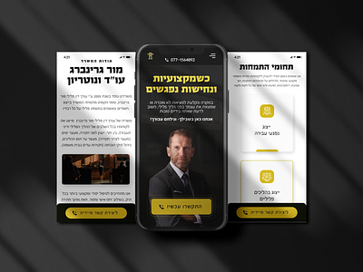 Mor Greenberg - Lawyer Mobile Website & Branding app branding design firm graphic design illustration law lawyer logo mobile mobile law mobile website ui ux vector website