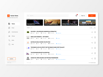 Website redesign | Hacker News | Concept concept design hacker landing landing page news redesign tilda ui ux web webflow website