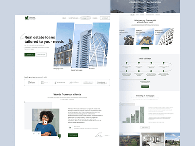 Financial website branding business clean design financial flat green home loan minimal modern reviews typography ui ux web website