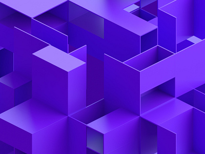 Geometric structure 3d abstract art background blender clean color cube design geometric illustration isometric purple render shape simple visual