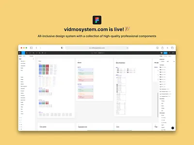 VIDMO Design System - Component basement is Live! 🎉 component library components components design system design system design system download design system product download figma design system freebie product product design productdesign style guide vidmo