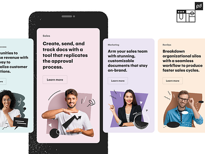 Roles slider artwork branding cards colorful colorful cards colors creative illustration digital art digital illustration graphic design graphics illustrations illustrator mobile slider mobile ui pandadoc people slider ui ui design