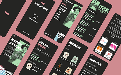 Harry Styles App design harry styles ui ux web