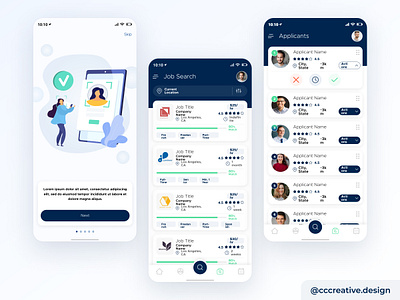 Job Search App branding design clean interface design high contrast illustration ui ui design ux ux agency ux design