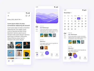Diary App design diary health mobile app design ui ux
