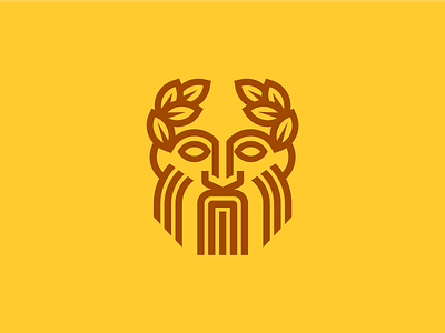 Zuus Logo beard branding cannabis design face logo mythology person zeus