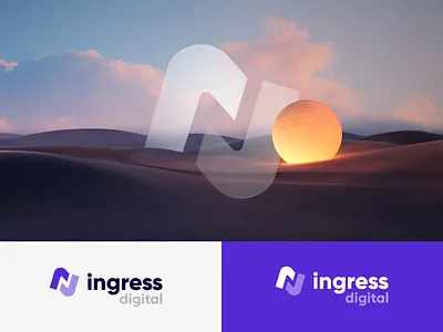 Ingress Digital rebranding agency branding design digital illustration logo rebranding ui ux vector web