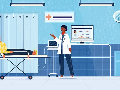 ER character doctor er health illustration lifestyle medical medical care people people illustration vector illustration