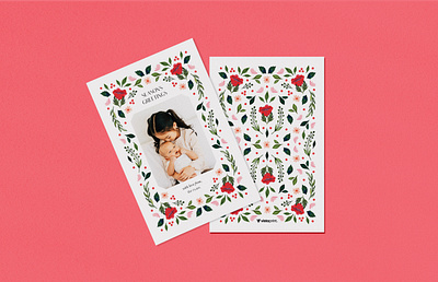 Holiday Card / Floral Frame