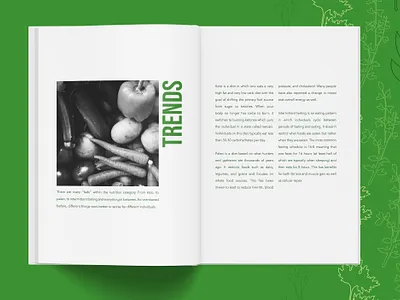 Layout Design - Nutrition Book adobe bold book design bright design graphic design indesign layout design magazine design nutrition spreads