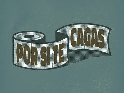 STATEMENT 003 caca cagar design digital illustration miedo mierda papel papel higienico photoshop por si la cagas por si te cagas shit sorpresa toilet paper wacom