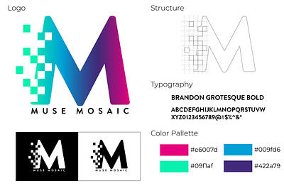 Muse Mosaic Logo branding design graphic design logo