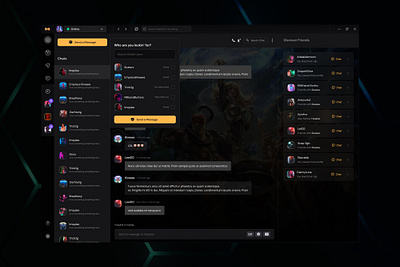 Medal.tv Chat chat chat app chat ui clean ui dark theme dark ui game ui gamer gamer profile gamer ui gaming gaming chat messenger app messenger ui profile ui