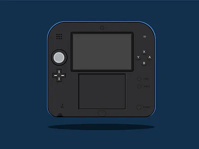 Nintendo 2DS 2ds 3ds adobe illustrator design ds flatdesign gameboy gaming handheld illustration nds nintendo nintendo 2ds nintendo 3ds nintendo ds nintendo handheld wacom cintiq