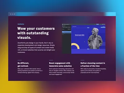 Zoomforth Marketing Site design marketing site saas ui ui ux ui design ux visual design