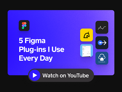 Video | 5 Figma Plug-ins I Use Every Day autoflow design design youtube digital figma figma plugins figma tutorial how to iconduck instructional video product design smoothshadow sparkliner tutorial ui ui design ux youtube youtube tutorial youtuber