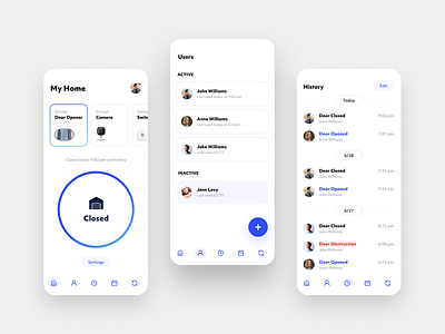 myQ Smart Garage Door App Redesign app garage iot mobile simple ui ux