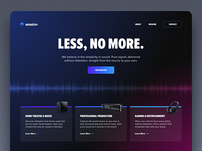 Wavelength Music Website dark figma store ui ux wavelength website