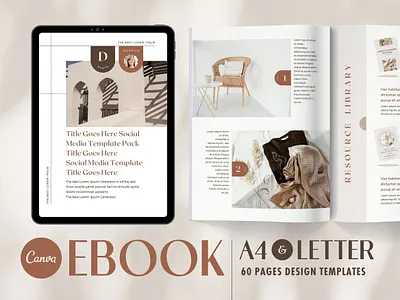 eBook PDF Template Canva Shadow a4 beige blogger template brown canva canva template content marketing customizable design template ebook editable graphic design lead magnet pdf template printable sales promotion template pack us letter workbook worksheet