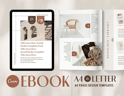 eBook PDF Template Canva Shadow a4 beige blogger template brown canva canva template content marketing customizable design template ebook editable graphic design lead magnet pdf template printable sales promotion template pack us letter workbook worksheet