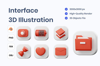 Interface 3D Illustration 3d 3d animation 3d art 3d illustration animation app banner branding business concept design graphic design illustration motion graphics page popular simple technology trendy ui