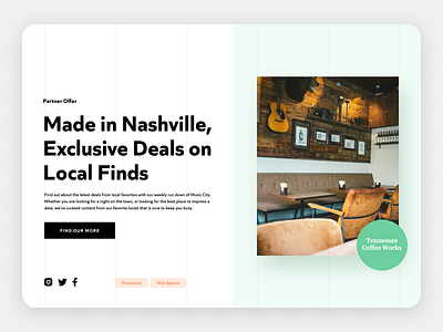 Hero Image Lockup banner colorful grid hero lines mint ui ux website