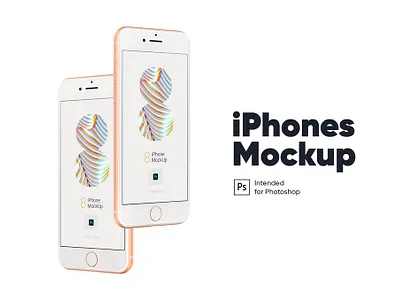 iPhones Mockup Gold abstract clean device display gold gold iphone gold iphones golden iphone laptop mac macbook mockup phone phone mockup presentation realistic simple smartphone theme