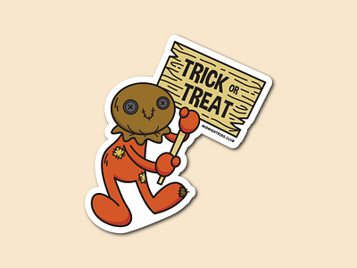 Sticker - Little Sam cartoon character character design cute design fan art graphic design halloween illustration orange sam spooky sticker trick or treat vector
