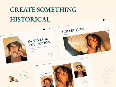 Vōɡ - Historical Hero Sections beauty hero beauty web creative hero fashion web historical minimal hero uiux web ui