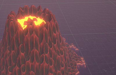 Volcano Closeup 3d game lava procedural terrain unity volcano