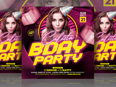 Birthday Flyer Template advertising bday bash bday party birthday flyer birthday instagram birthday invitation birthday party birthday poster birthday square event flyer flyer design flyer template invitation invitation design mock up party event party flyer psd template template template design