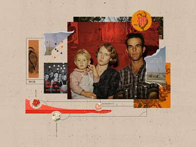 Collage 003 chidren collage family farm father illustration magazine mother shapes texture