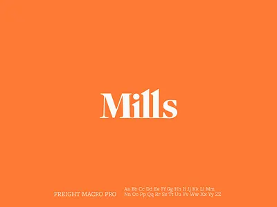 Mills branding logo minimal
