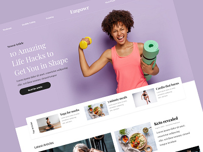 Fitness Blog blog fitness fitness blog graphic design ios ui ui design ux web design website