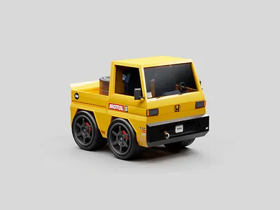 Honda Acty 3d 3d design 3d illustration 3d model branding cars chibi car choroq concept design design drift honda honda acty illustration jdm mini car qscale small car